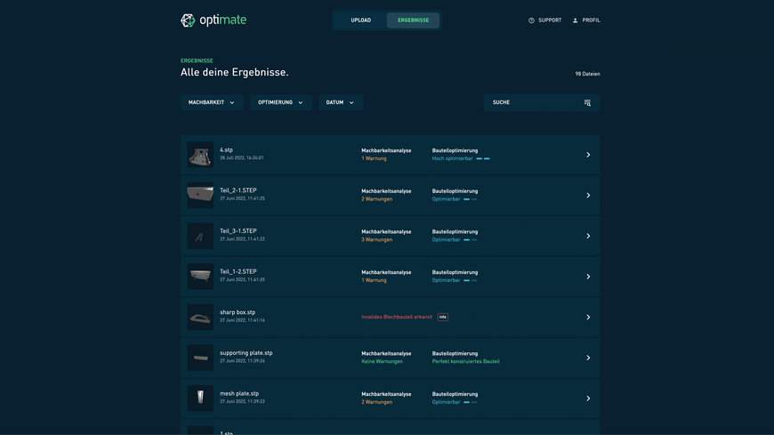 Optimate: Sheet metal processing on the path to Industry 4.0 